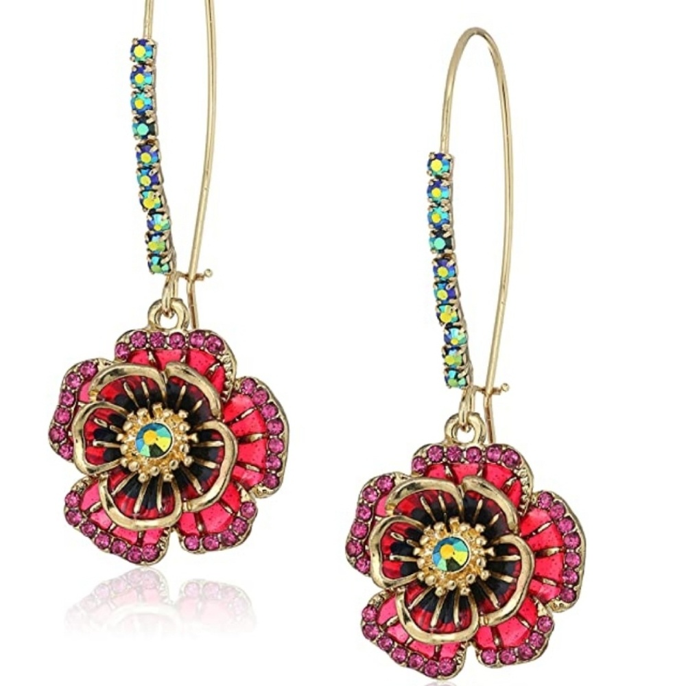 BETSY JOHNSON FLOWER EARRINGS